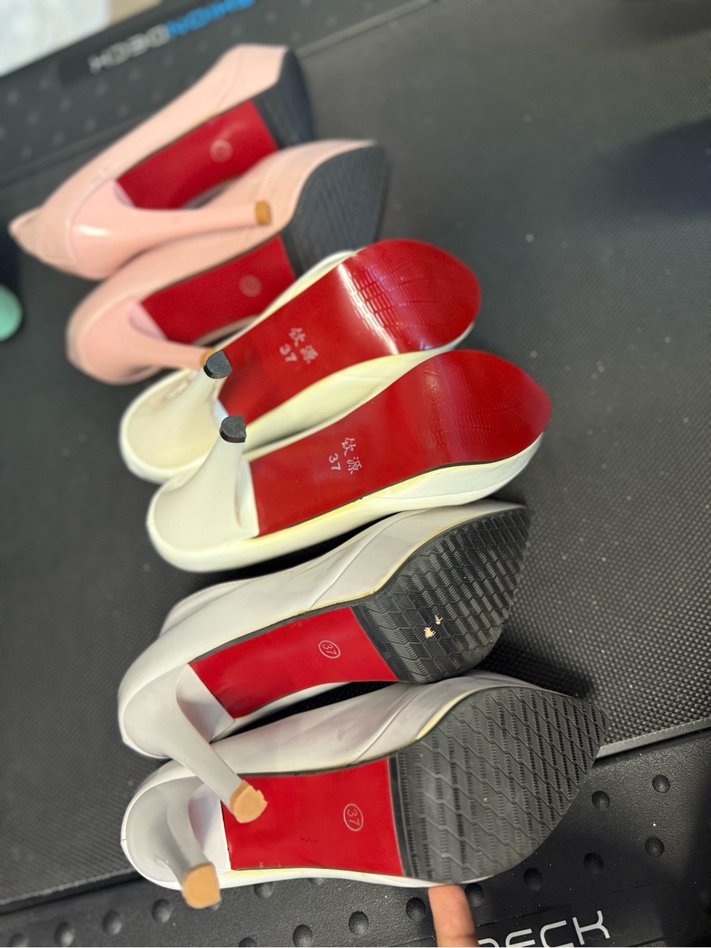 Women's Pink& Cream & grey High Heel Pumps